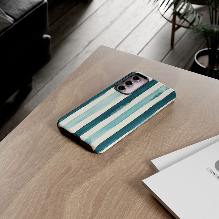 Tough Cute Green Stripes Phone Case, for IPhone 17 Pro Max | Iphone 17 Air, Iphone 16, IPhone 15, 14 13 12, Samsung Galaxy S26, S25, S24, S23