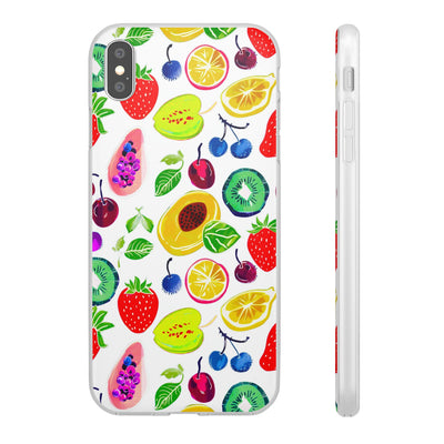 Cute Flexi Phone Cases, Summer Fruit Mix, Compatible with Samsung Galaxy S23, Samsung S22, Samsung S21, Samsung S20, Galaxy S20 Ultra