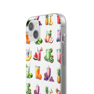 Cute Flexi Phone Cases, For Iphones and Samsung Galaxy Phones, Tropical Summer Fruit Cocktails, Galaxy S23 Phone Case, Samsung S22 Case, Samsung S21, Iphone 15, Iphone 14, Iphone 13