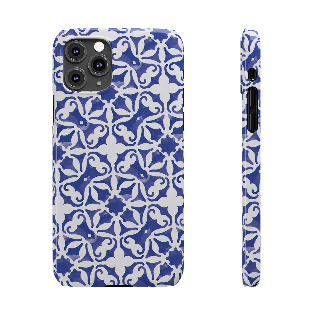 Slim Blue Mosaic Gift for Her Cute Phone Cases for Iphone 16 Case | iPhone 15 Case | iPhone 15 Pro Max Case, Iphone 14, Iphone 14 Pro Max, Iphone 13, 11,10,8,7 - Studio40ParkLane