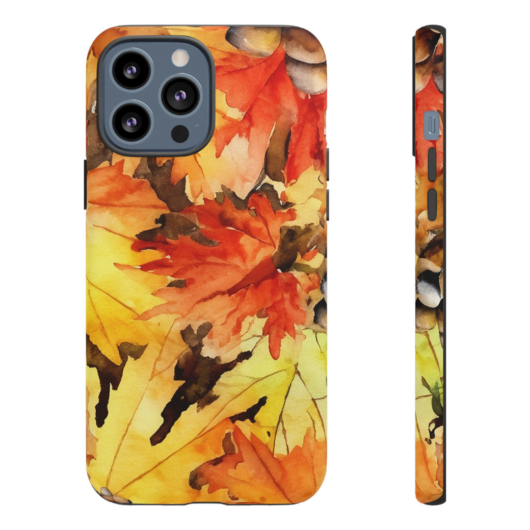 Impact Resistant, Fall Leaves, Cute Phone Cases for Samsung S24, S23, S22, S21, IPhone 15 pro Iphone 14 pro Iphone 13 IPhone 12 Iphone 11 - Studio40ParkLane