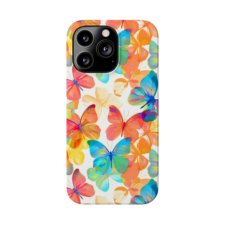 Slim Cute Phone Cases for Iphone - | iPhone 15 Case | iPhone 15 Pro Max Case, Iphone 14 Case, Iphone 14 Pro Max, Iphone 13, Summer Bright Butterflies - Studio40ParkLane