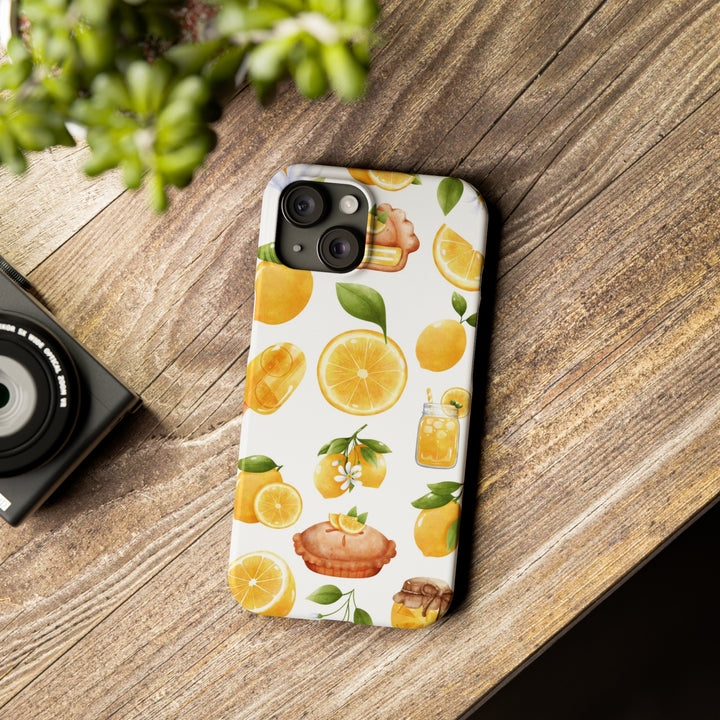 Slim Cute Phone Cases for Iphone - | iPhone 15 Case | iPhone 15 Pro Max Case, Iphone 14 Case, Iphone 14 Pro Max, Iphone 13, Summer Fruit Lemon - Studio40ParkLane