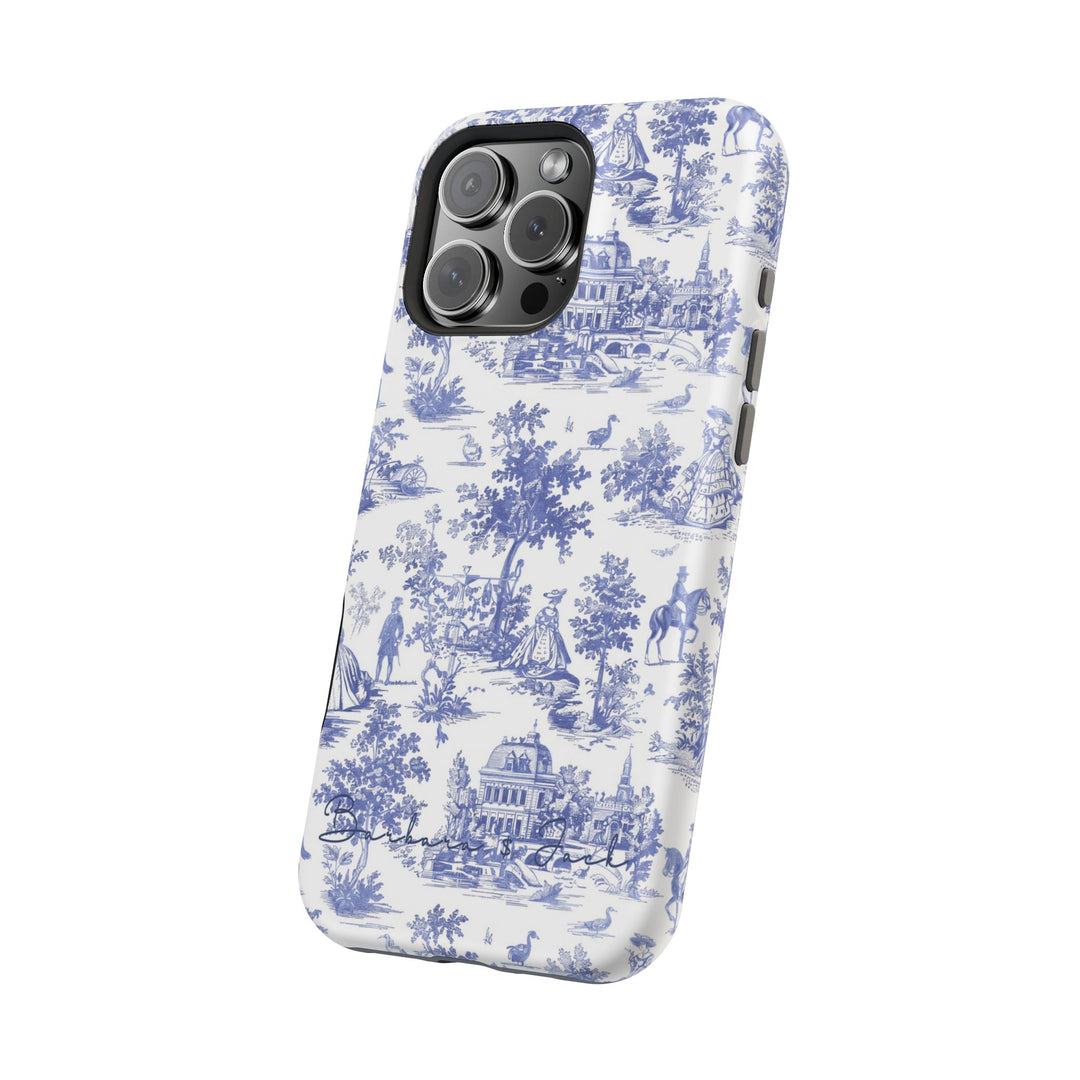 Magsafe French Toile Personalized Initial Custom Gift Cute Phone Cases for Iphone 16 Pro Max | iPhone 15, Pro Max Case, Iphone 14, 13, 12, 11, 10 - Studio40ParkLane
