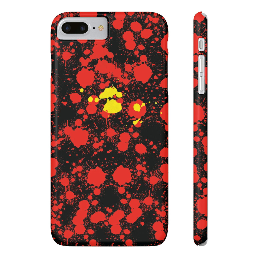 Slim Cute Phone Cases for Iphone - | iPhone 15 Case | iPhone 15 Pro Max Case, Iphone 14 Case, Iphone 14 Pro Max, Iphone 13, Red Yellow Paint Splash - Studio40ParkLane
