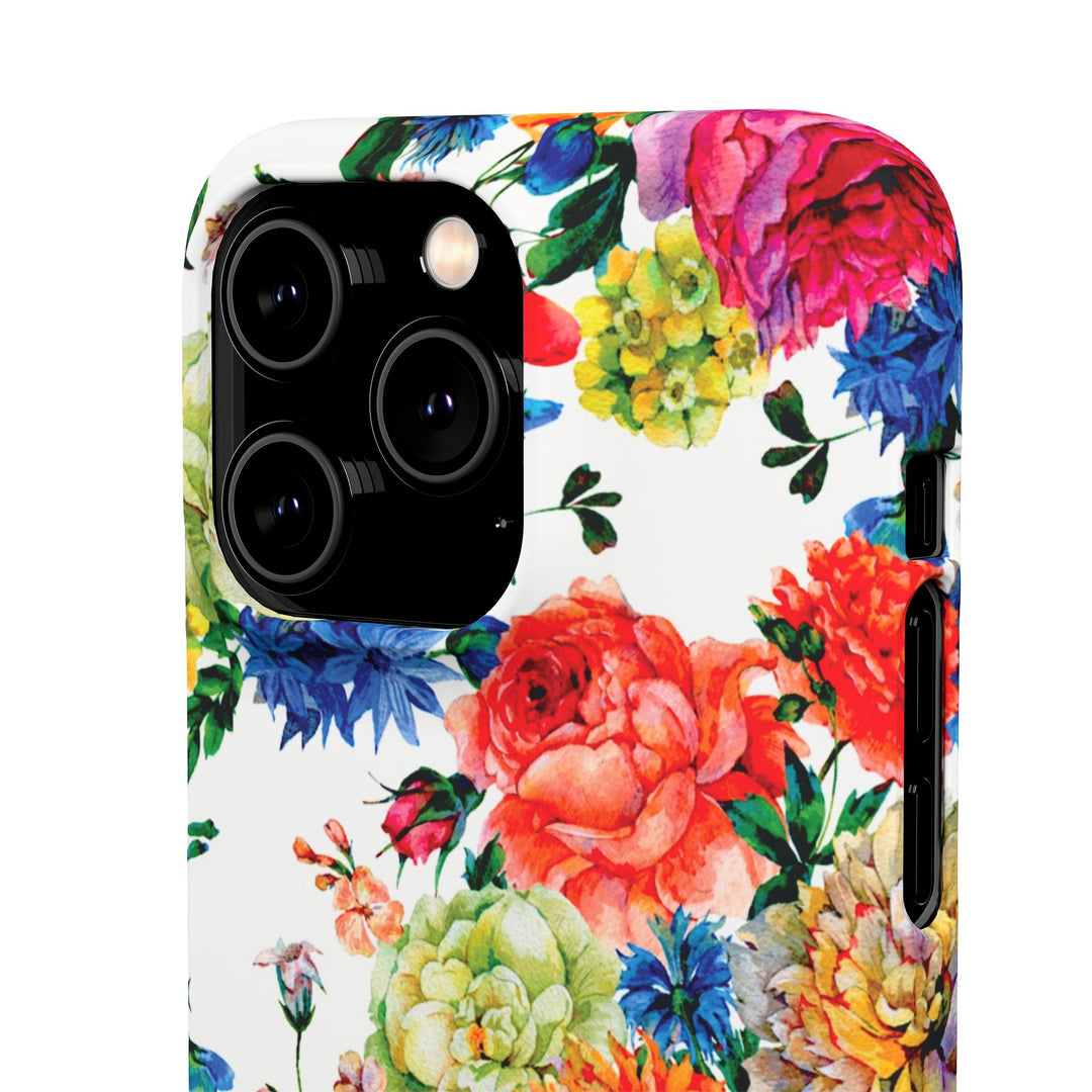 Sleek Snap Colorful Flowers Cute Phone Case for iPhone 16 15 14 13 12 11 X Xs Max Xr Pro Plus Samsung Galaxy S24 S23 S22 S21 S20 Note Ultra