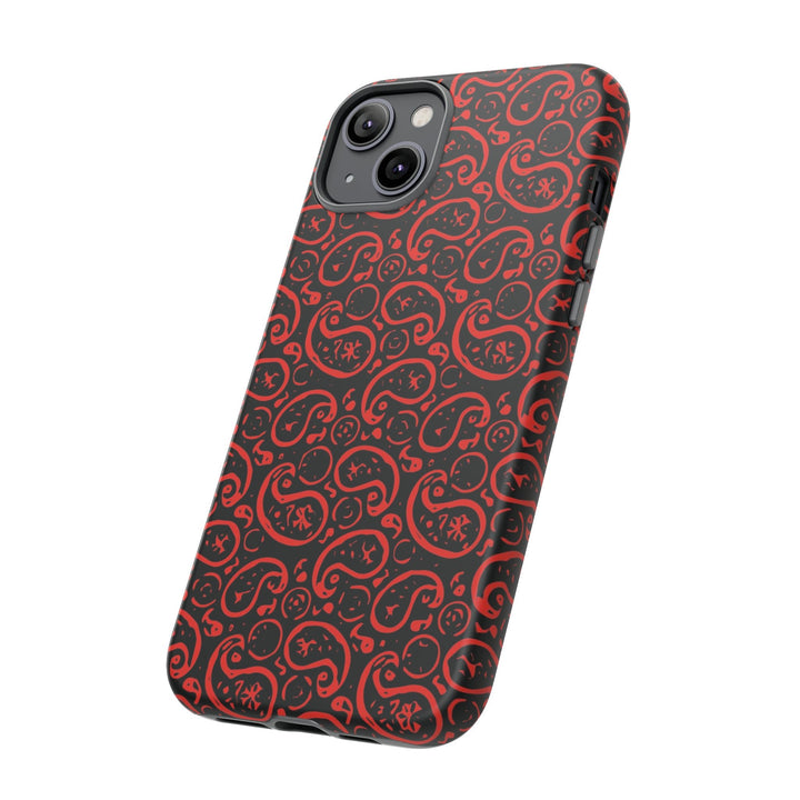 Cute IPhone Case | iPhone 15 Case | iPhone 15 Pro Max Case, Iphone 14 Case, Iphone 14 Pro Max Case IPhone Case for Art Lovers, Paisley Red - Studio40ParkLane