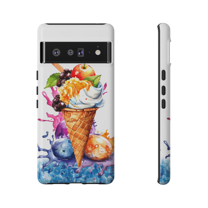 Impact Resistant, Summer Ice Cream Cone, Cute Phone Cases for Samsung S24, S23, S22, S21, IPhone 15 pro Iphone 14 pro Iphone 13 IPhone 12 Iphone 11 - Studio40ParkLane
