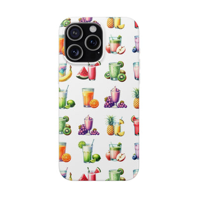 Cute Flexi Phone Cases, For Iphones and Samsung Galaxy Phones, Tropical Summer Fruit Cocktails, Galaxy S23 Phone Case, Samsung S22 Case, Samsung S21, Iphone 15, Iphone 14, Iphone 13