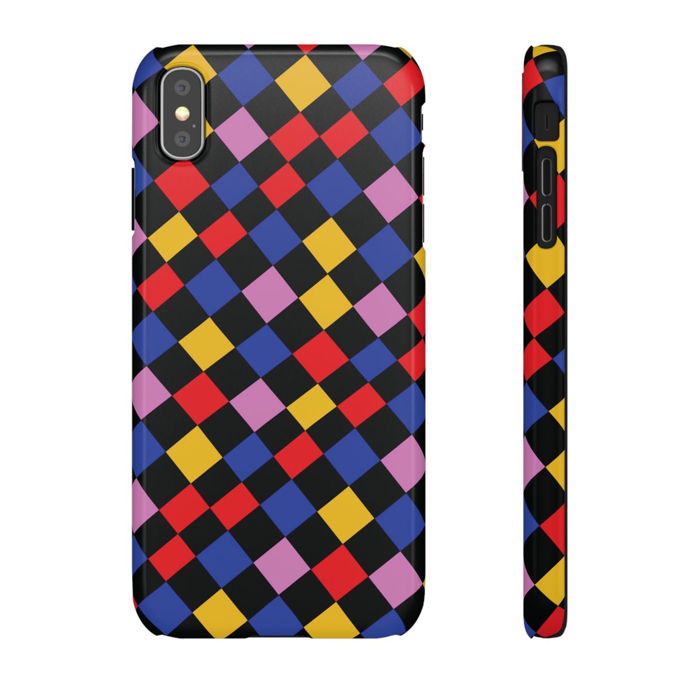 Colorful Checkerboard Cute Phone Case - Sleek Snap - for iPhone 16 15 14 13 12 11 Max Pro Plus Samsung Galaxy S24 S23 S22 S21 S20 Plus Ultra - Studio40ParkLane