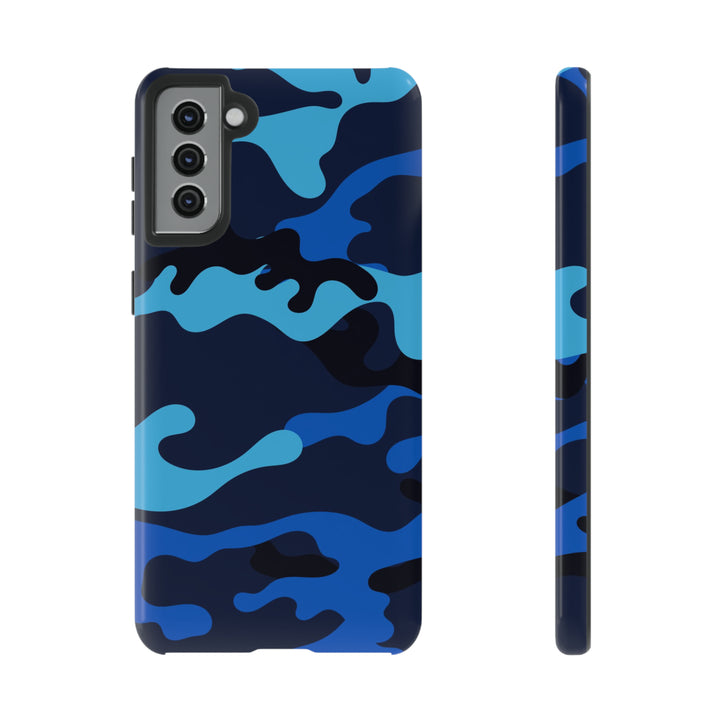 Cute Samsung Phone Case | Aesthetic Samsung Phone Case | Galaxy S23, S22, S21, S20 | Blue Camouflage, Protective Phone Case - Studio40ParkLane