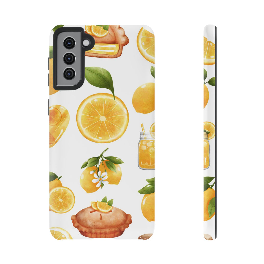 Impact Resistant, Lemon Fruit Pie, Cute Phone Cases for Samsung S24, S23, S22, S21, IPhone 15 pro Iphone 14 pro Iphone 13 IPhone 12 Iphone 11 - Studio40ParkLane