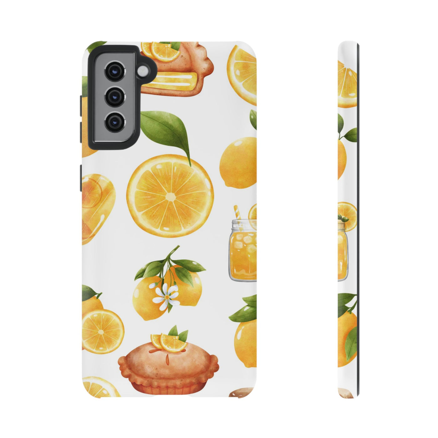 Impact Resistant, Lemon Fruit Pie, Cute Phone Cases for Samsung S24, S23, S22, S21, IPhone 15 pro Iphone 14 pro Iphone 13 IPhone 12 Iphone 11