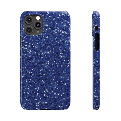 Slim Blue Muted Faux Play on Glitter Effect Cute Phone Cases for Iphone 16 Pro Max | iPhone 15 Case | iPhone 15 Pro Max Case, Iphone 14, Iphone 14 Pro Max, Iphone 13 12 11 8 7