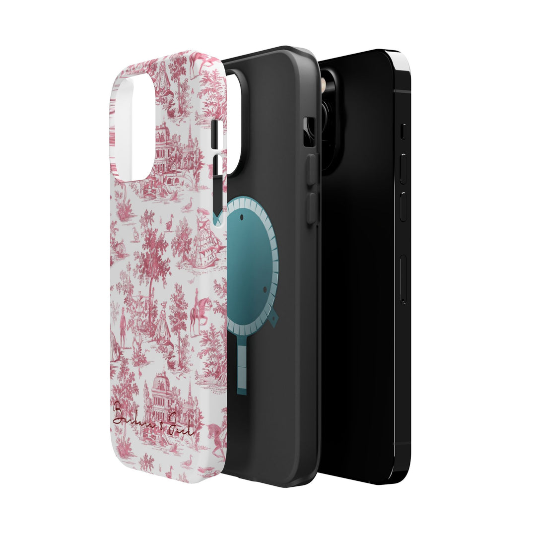 Magsafe French Toile Personalized Initial Custom Gift Cute Phone Cases for Iphone 16 Pro Max | iPhone 15, Pro Max Case, Iphone 14, 13, 12, 11, 10 - Studio40ParkLane