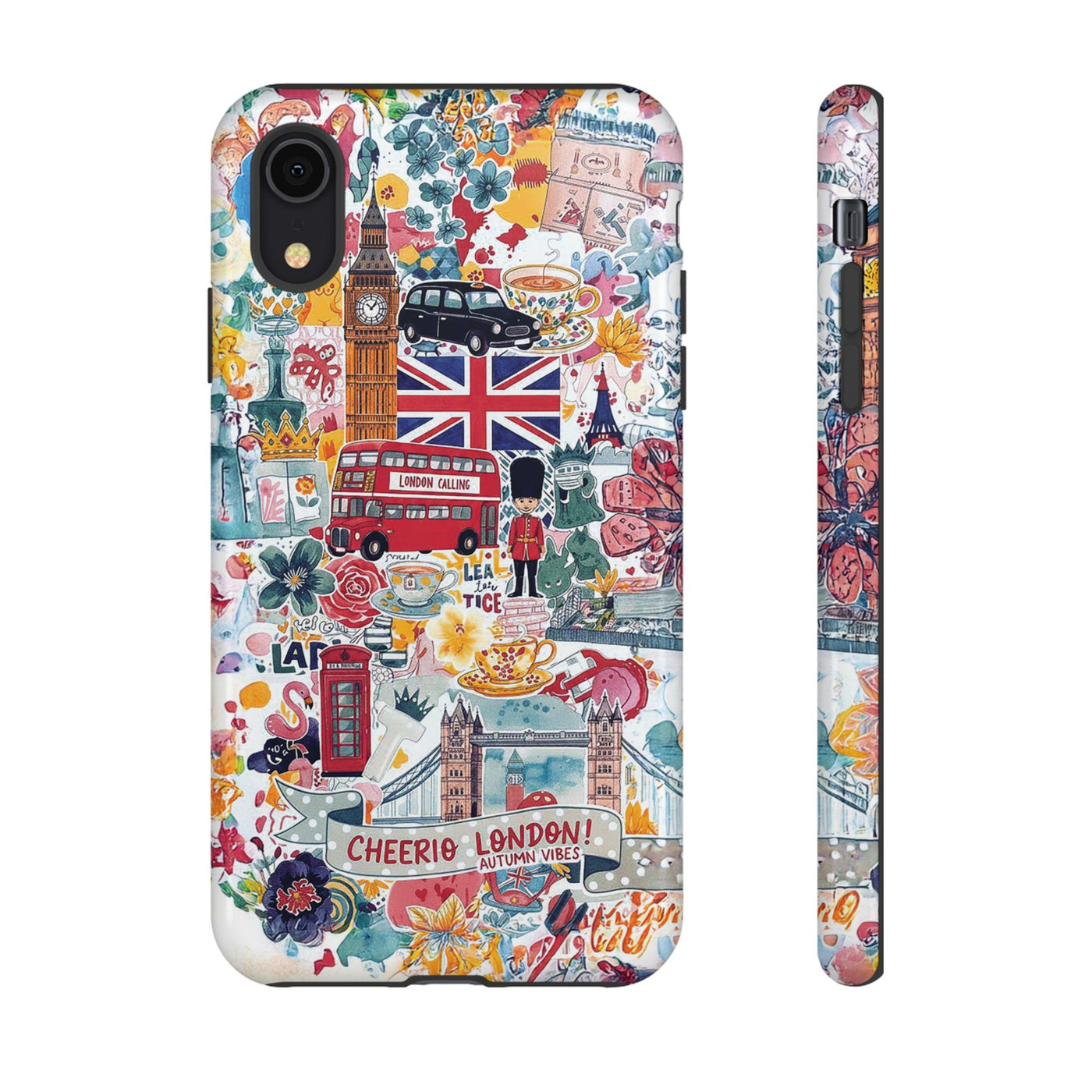 London England Coquette Collage Tough Premium Phone Case - For iPhone 17 Pro Max iPhone 16 Pro iPhone 15 Iphone 14 Plus 13 Pro 12 11 10 XR - Studio40ParkLane
