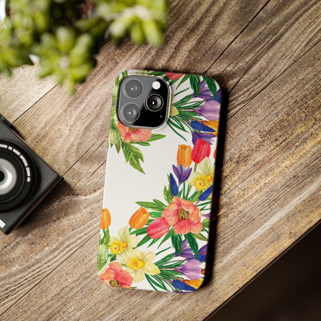 Slim Spring Flowers Gift for Her Cute Phone Cases for Iphone 16 Pro Max | iPhone 15 Case | iPhone 15 Pro Max Case, Iphone 14, 13, 12, 11, 10, 8, 7 - Studio40ParkLane