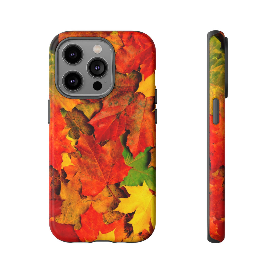 Fall Leaves Impact Resistant, Cute Phone Cases for Samsung S24, S23, S22, S21, IPhone 15 pro Iphone 14 pro Iphone 13 IPhone 12 Iphone 11 - Studio40ParkLane