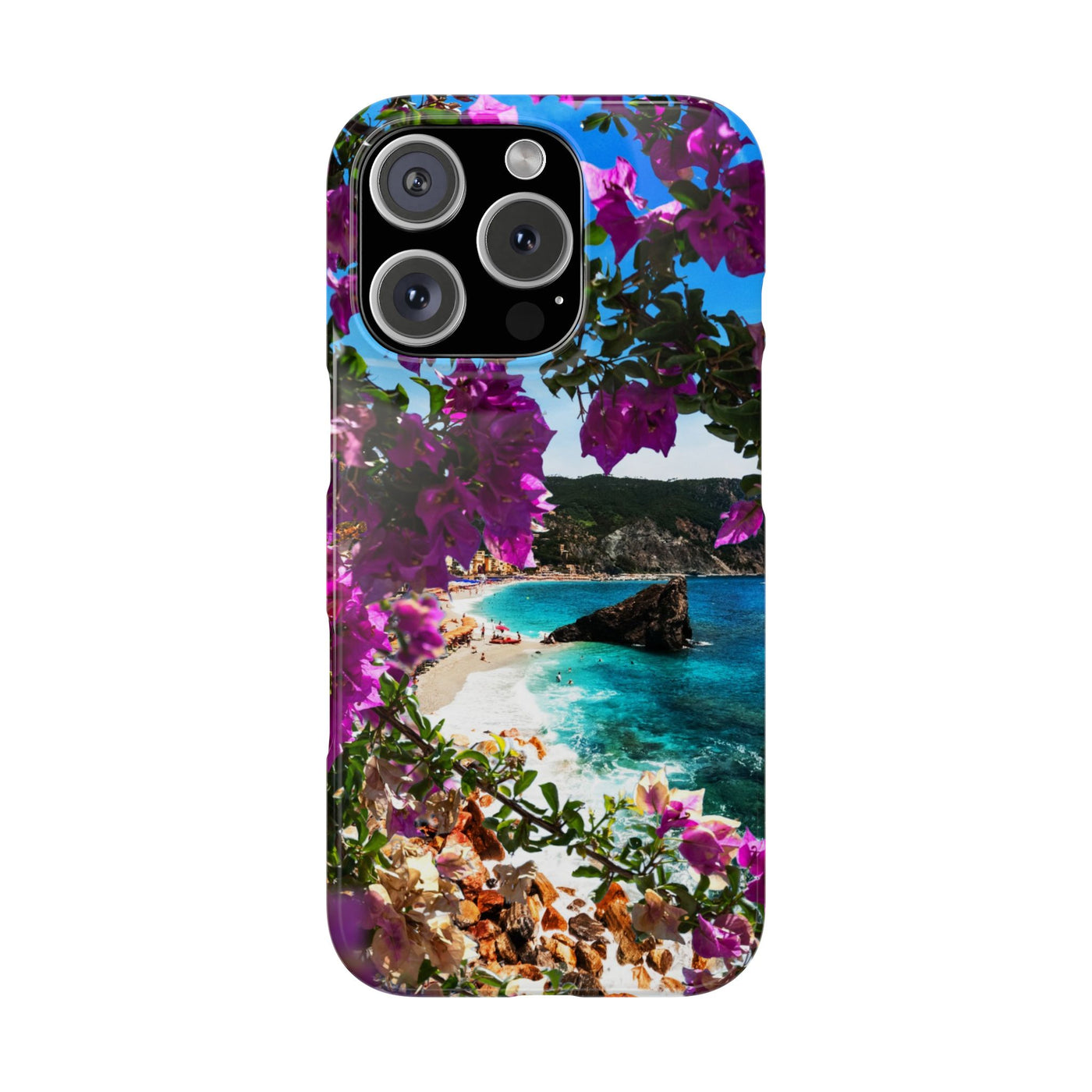 Slim Bougainvillea Sea View Cute Phone Cases for Iphone  | iPhone 15 Case | iPhone 15 Pro Max Case, Iphone 14, Iphone 14 Pro Max, Iphone 13