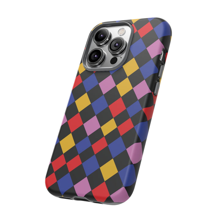Aesthetic Tough Colorful Checkerboard Phone Case Premium - For iPhone 17 Pro Max iPhone 16 Pro iPhone 15 Iphone 14 Plus 13 Pro 12 11 10 XR - Studio40ParkLane