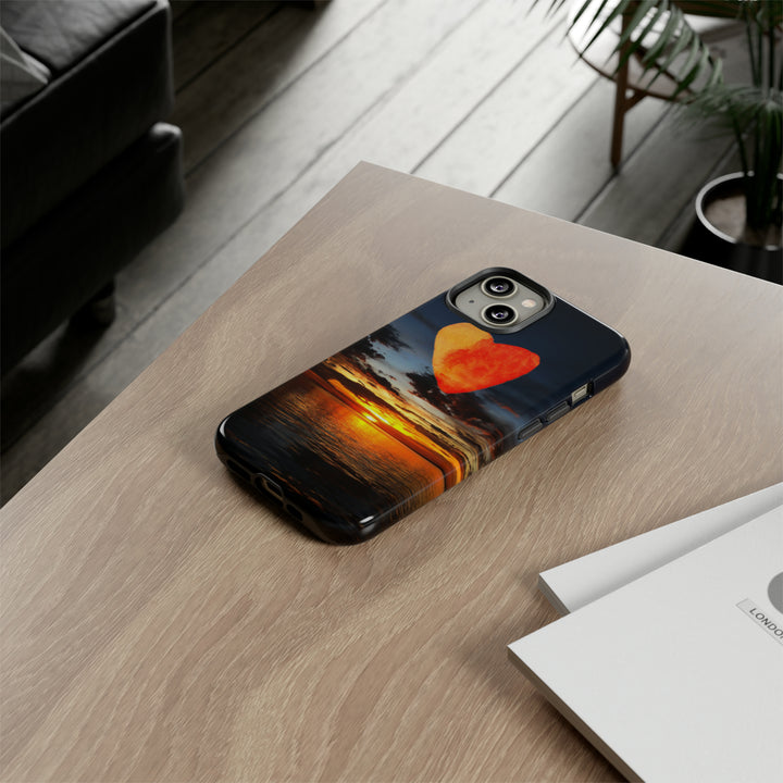 Cute IPhone Case | Rising Heart Love Sunset, iPhone 15 Case | iPhone 15 Pro Case, Iphone 14 Case, Iphone 14 Pro Max Case - Studio40ParkLane