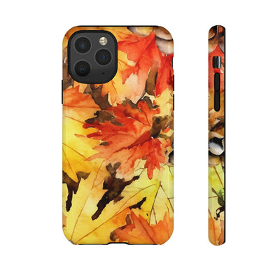 Impact Resistant, Fall Leaves, Cute Phone Cases for Samsung S24, S23, S22, S21, IPhone 15 pro Iphone 14 pro Iphone 13 IPhone 12 Iphone 11