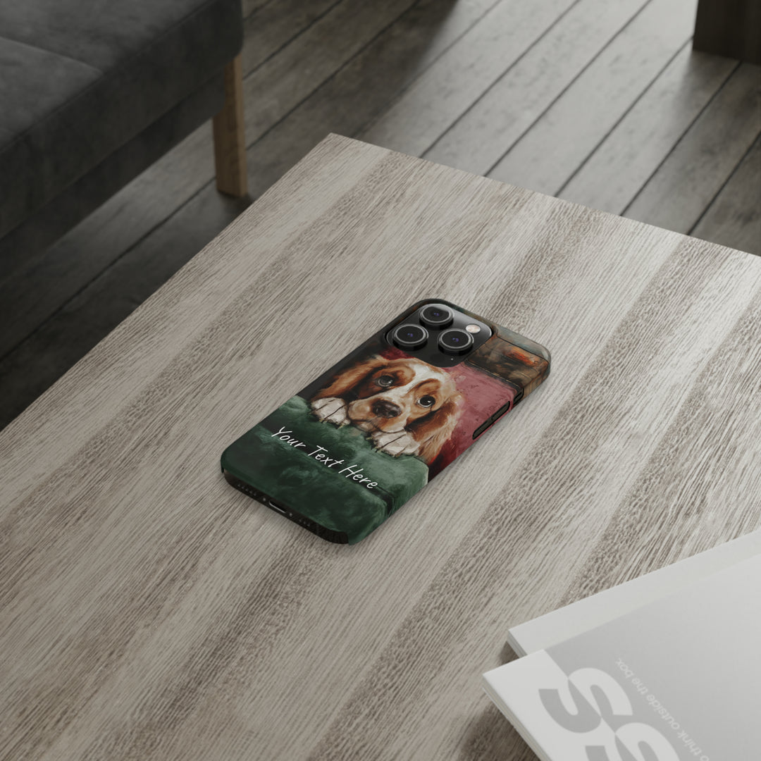 Slim Personalized Cute iPhone Cases - | iPhone 15 Case | iPhone 15 Pro Max Case, Iphone 14 Case, Iphone 14 Pro Max, Iphone 13, Cocker Spaniel Dog - Studio40ParkLane