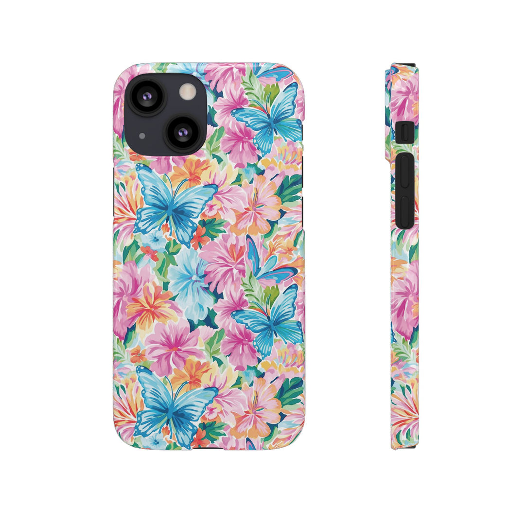 Sleek Snap Butterflies Flowers Cute Phone Case for iPhone 16 15 14 13 12 11 X Xs Max Xr Pro Plus Samsung Galaxy S24 S23 S22 S21 S20 Ultra