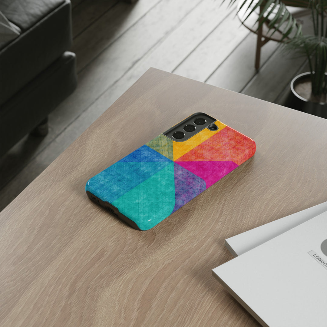Impact Resistant, Colored Shapes, Cute Phone Cases for Samsung S24, S23, S22, S21, IPhone 15 pro Iphone 14 pro Iphone 13 IPhone 12 Iphone 11 - Studio40ParkLane