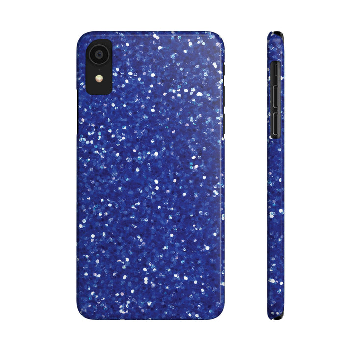 Slim Blue Muted Faux Play on Glitter Effect Cute Phone Cases for Iphone 16 Pro Max | iPhone 15 Case | iPhone 15 Pro Max Case, Iphone 14, Iphone 14 Pro Max, Iphone 13 12 11 8 7 - Studio40ParkLane