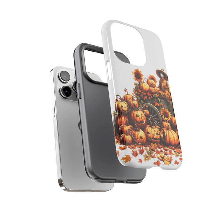 Impact Resistant, Fall Leaves Scarecrow, Cute Phone Cases for Samsung S24, S23, S22, S21, IPhone 15 pro Iphone 14 pro Iphone 13 IPhone 12 Iphone 11 - Studio40ParkLane