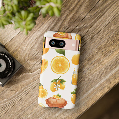 Impact Resistant, Lemon Fruit Pie, Cute Phone Cases for Samsung S24, S23, S22, S21, IPhone 15 pro Iphone 14 pro Iphone 13 IPhone 12 Iphone 11