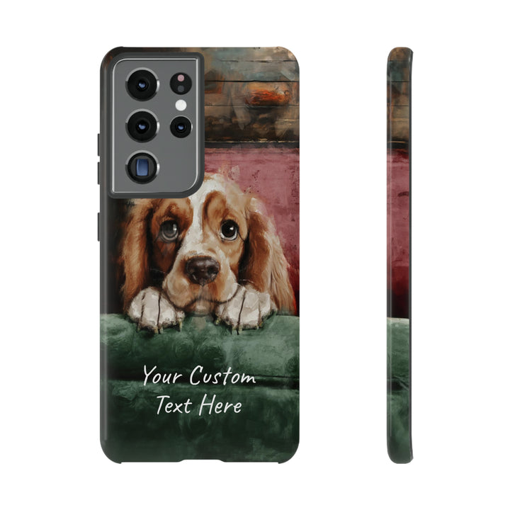 Personalize this Cute Samsung Phone Case | Cocker Spaniel Dog Samsung Phone Case | Galaxy S23, S22, S21, S20 | Customized Samsung Case - Studio40ParkLane