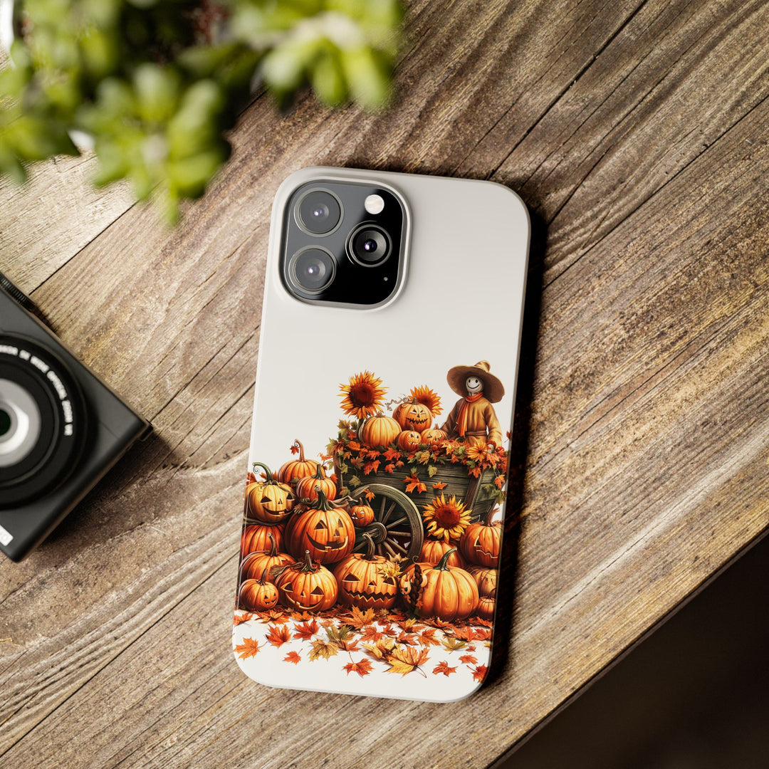 Slim Fall Leaves Scarecrow Slim Cute Phone Cases for Iphone | iPhone 15 Case | iPhone 15 Pro Max Case, Iphone 14, Iphone 14 Pro Max, Iphone 13 - Studio40ParkLane