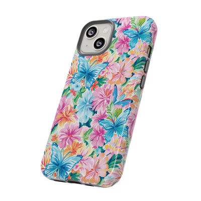 Premium Tough Butterflies Flowers Cute Phone Cases for Samsung S24, S23, S22, S21, S20, Plus and Ultra, Iphone 16 Pro Max,15, 14, 13, 12, 11, 10