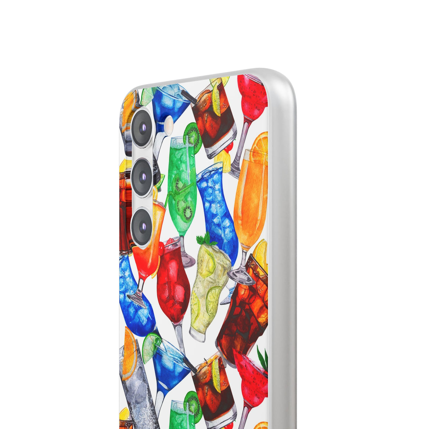 Cute Flexi Phone Cases, For Iphones and Samsung Galaxy Phones, Tropical Summer Fruit Cocktails, Galaxy S23 Phone Case, Samsung S22 Case, Samsung S21, Iphone 15, Iphone 14, Iphone 13