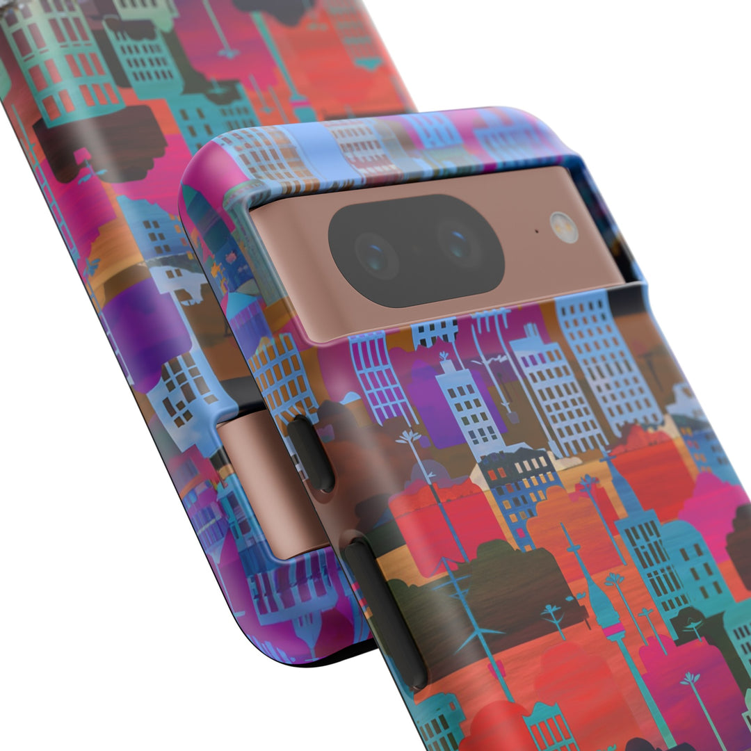 Cute Samsung Case | Cool Iphone Case | Summer City Skyline, Samsung S24, S23, S22, S21, IPhone 15 Case | Iphone 14 Case, Iphone 13 Case - Studio40ParkLane