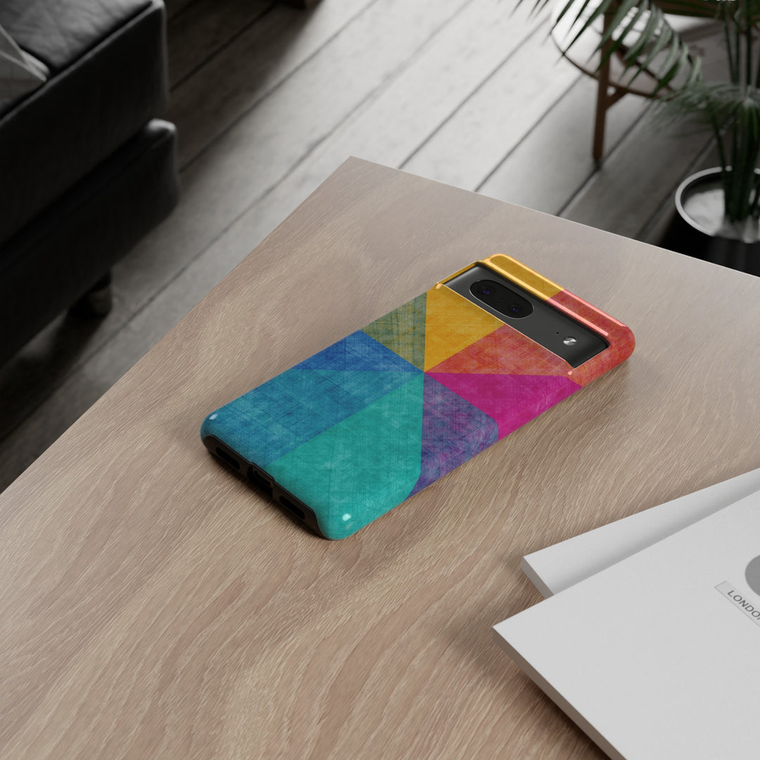 Impact Resistant, Colored Shapes, Cute Phone Cases for Samsung S24, S23, S22, S21, IPhone 15 pro Iphone 14 pro Iphone 13 IPhone 12 Iphone 11 - Studio40ParkLane