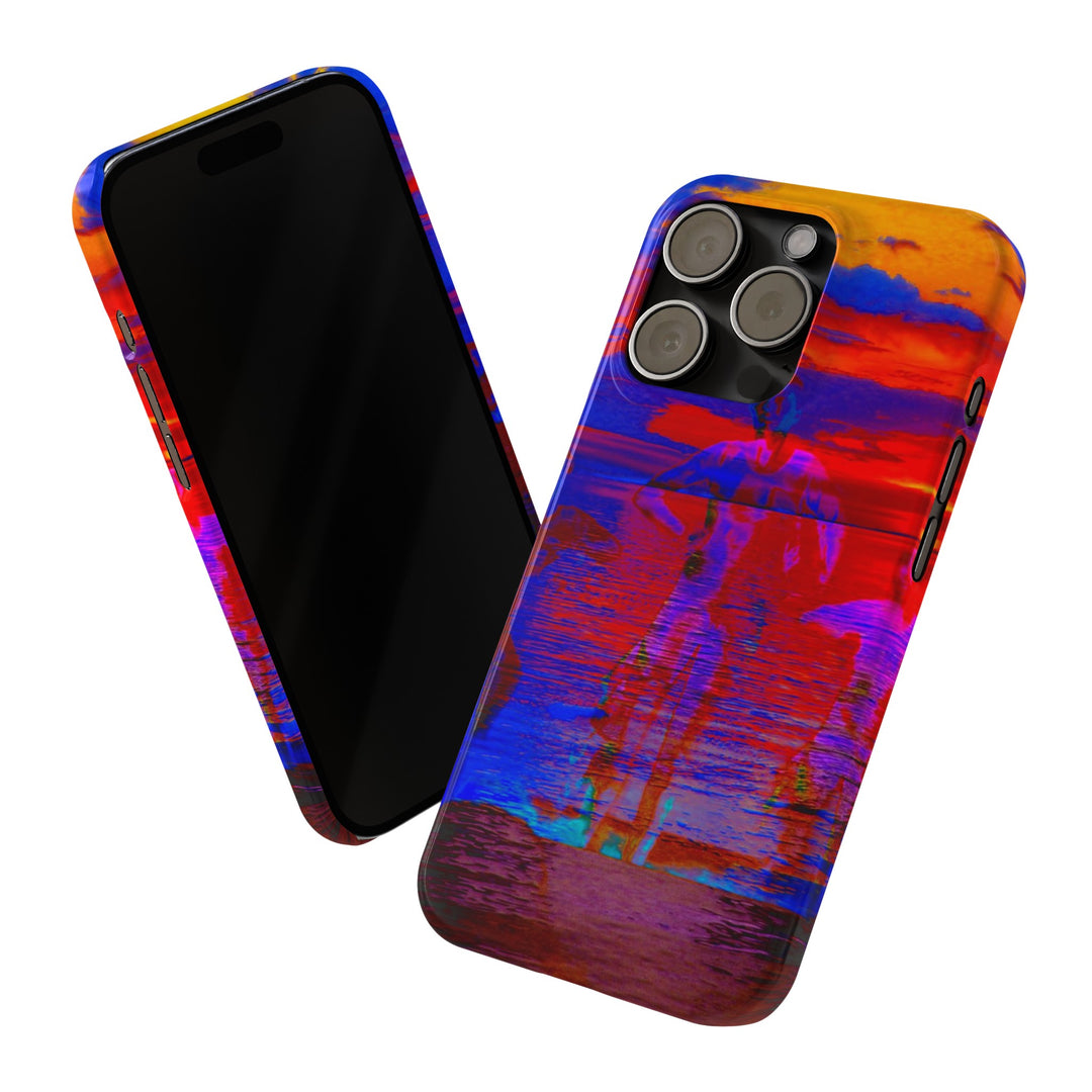 Slim Cute Phone Cases for Iphone | iPhone 15 Case | iPhone 15 Pro Max, Iphone 14 Case, Iphone 14 Pro Max, Iphone 13, Red Blue Sunset - Studio40ParkLane