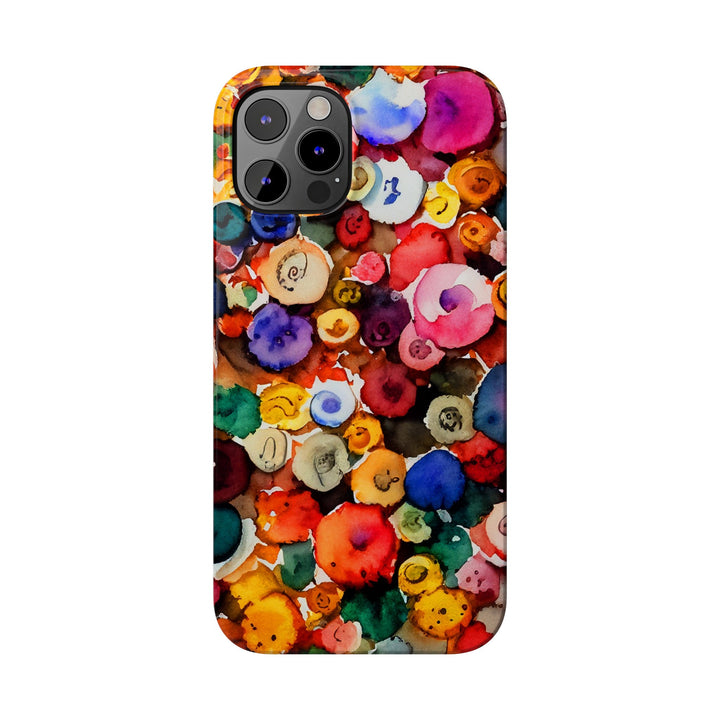 Slim Cute Phone Cases for Iphone | iPhone 15 Case | iPhone 15 Pro Max Case, Iphone 14, Iphone 14 Pro Max, Iphone 13, Colorful Buttons Abstract - Studio40ParkLane