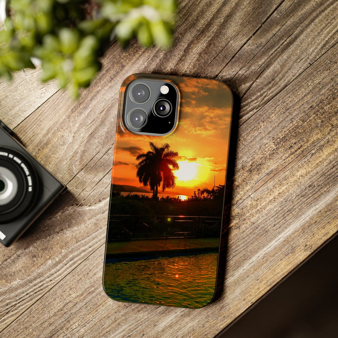 Slim Cute Phone Cases for Iphone - | iPhone 15 Case | iPhone 15 Pro Max Case, Iphone 14 Case, Iphone 14 Pro Max, Iphone 13, Summer Jamaica Sunset - Studio40ParkLane