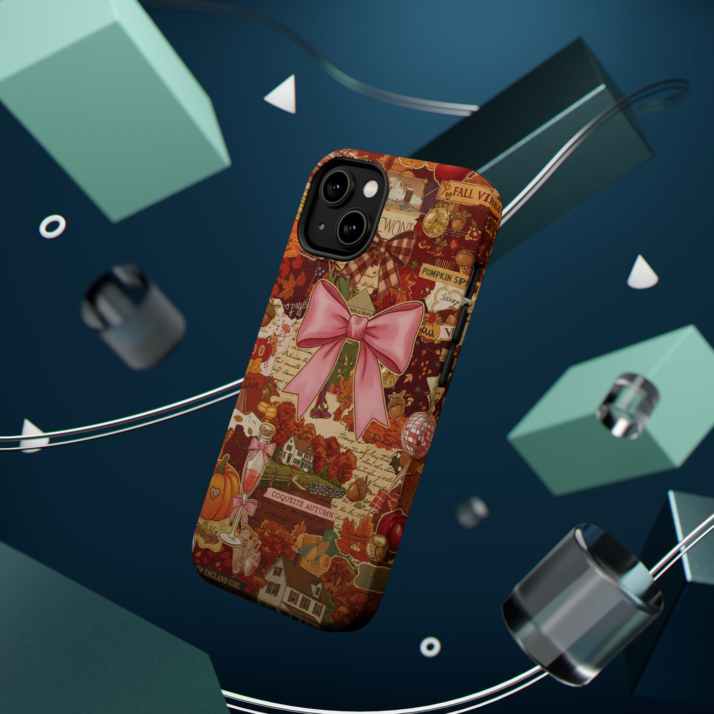 New England Fall Coquette Collage Tough Magsafe Cute Phone Cases for Iphone | iPhone 15 Pro Max Case, Iphone 14, Iphone 14 13 12 11 10 9 8 7 - Studio40ParkLane