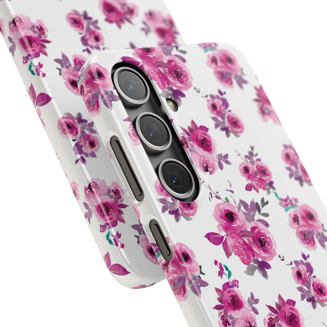 Sleek Snap Flowers Gift for Her Cute Phone Case for iPhone 16 15 14 13 12 11 X Xs Max Xr Pro Plus Samsung Galaxy S24 S23 S22 S21 S20 Ultra