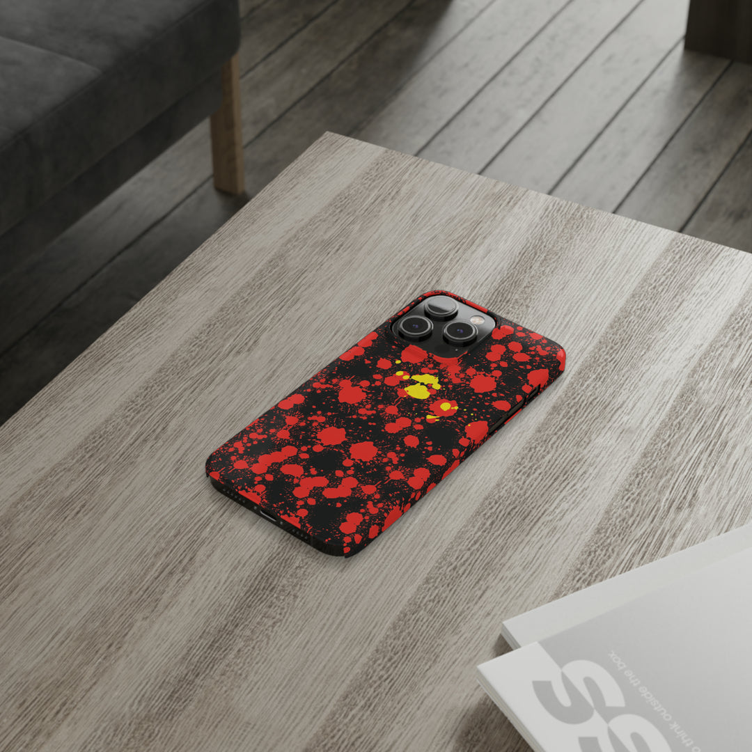 Slim Cute Phone Cases for Iphone - | iPhone 15 Case | iPhone 15 Pro Max Case, Iphone 14 Case, Iphone 14 Pro Max, Iphone 13, Red Yellow Paint Splash - Studio40ParkLane
