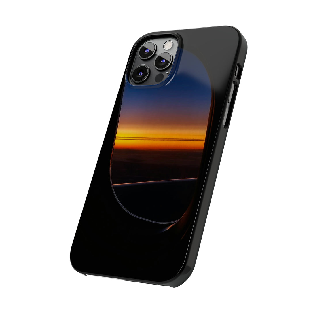 Slim Cute Phone Cases for Iphone - | iPhone 15 Case | iPhone 15 Pro Max Case, Iphone 14 Case, Iphone 14 Pro Max, Iphone 13, Airplane Window Sunset - Studio40ParkLane