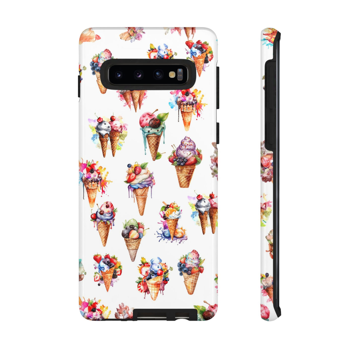 Impact Resistant, Summer Icecream, Cute Phone Cases for Samsung S24, S23, S22, S21, IPhone 15 pro, Iphone 14 pro, Iphone 13 IPhone 12, Iphone 11