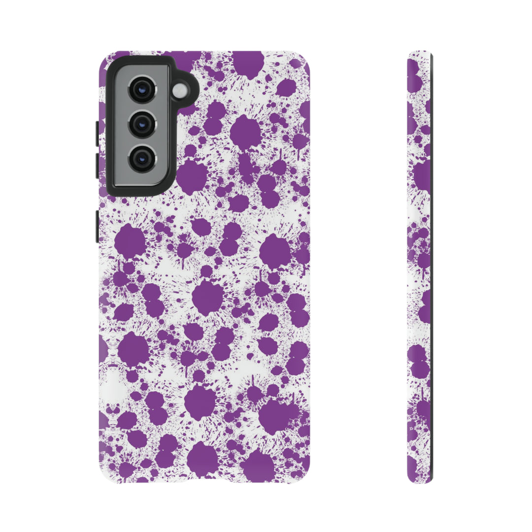 Cool Phone Case | Aesthetic Phone Case | Paint Splash Purple | For Samsung Galaxy S23, S22, S21, S20 | Luxury Double Layer | Cute - Studio40ParkLane
