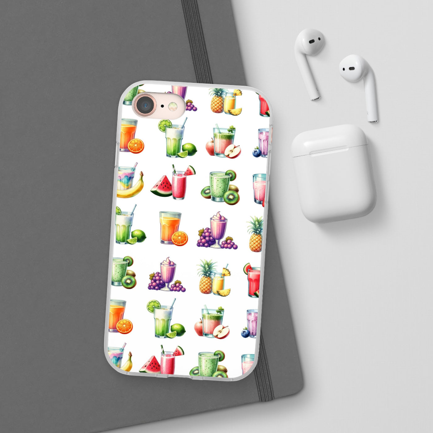 Cute Flexi Phone Cases, For Iphones and Samsung Galaxy Phones, Tropical Summer Fruit Cocktails, Galaxy S23 Phone Case, Samsung S22 Case, Samsung S21, Iphone 15, Iphone 14, Iphone 13