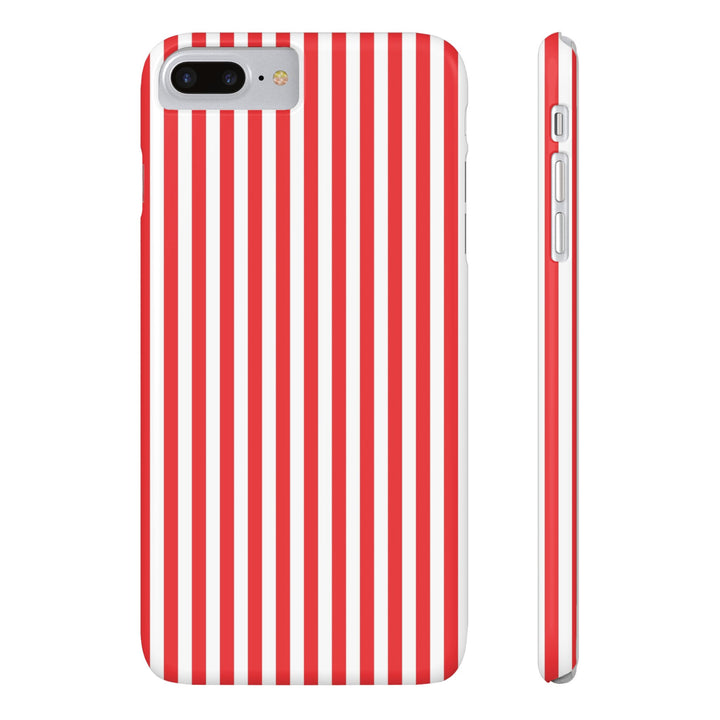 Slim Full Red Striped Cute Phone Case for Iphone 16 - | iPhone 15 Pro Max Case | iPhone 14 Case Iphone 13 12 11 10 9 8 7 XS X Gift for Her - Studio40ParkLane