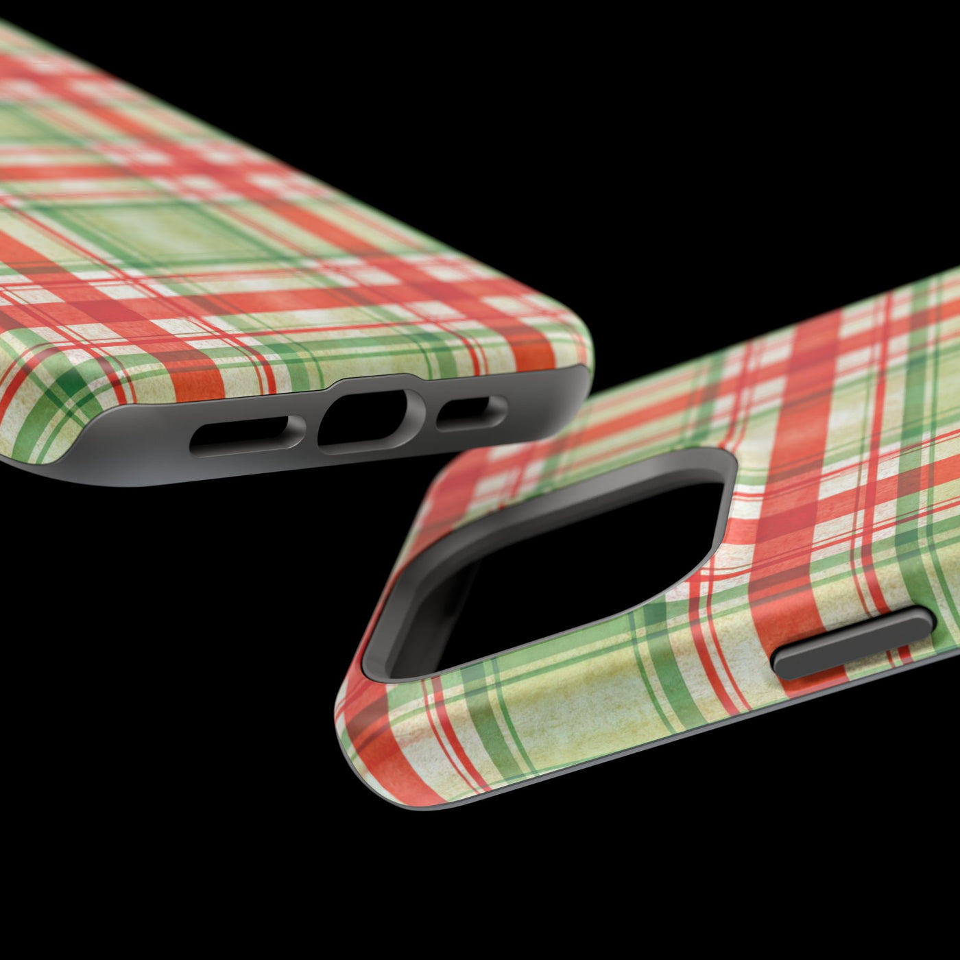 Aesthetic Tough Magsafe Red Green Checkered Phone Case - For iPhone 17 Pro Max iPhone 16 Pro iPhone 15 Iphone 14 Plus 13 Pro 12 11 10 - Studio40ParkLane